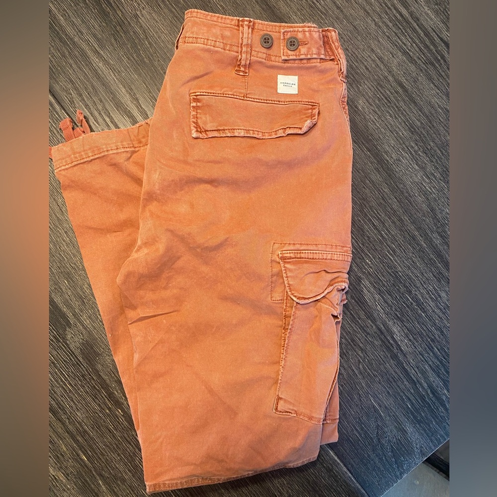 American Eagle Outfitters Orange Cargo Pants